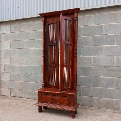 Espejo de vestidor antiguo estilo Inglés Colonial Oriental. Mueble Tocador Espejo entrada.