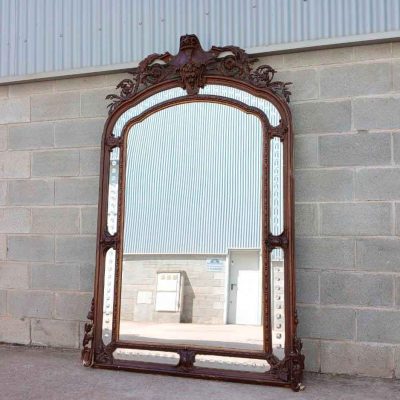 Gran Espejo antiguo estilo Alfonsino s.XIX (204 cm). Espejo grande vestidor entrada estilo Neoclásico.