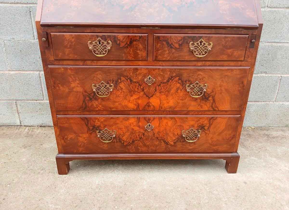Bureau Secreter Librero Escritorio antiguo estilo inglés Victoriano. Buró Estantería Librería antigua. - Imagen 9