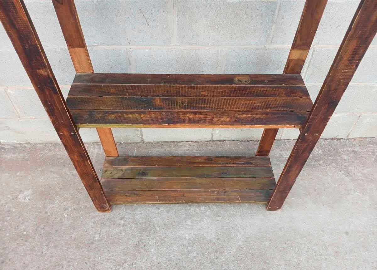 2 Dos muebles de cocina o despensa antigua vintage Mid Century. Estantería + Mueble Auxiliar cestas. - Imagen 5