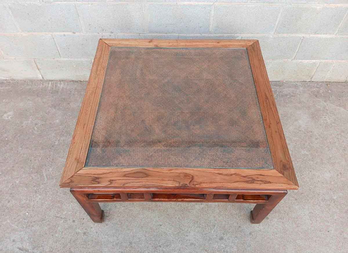 Mesa baja antigua estilo Chino tipo dinastía Quing. Mesa de Centro de Salón antigua estilo Oriental. - Imagen 8