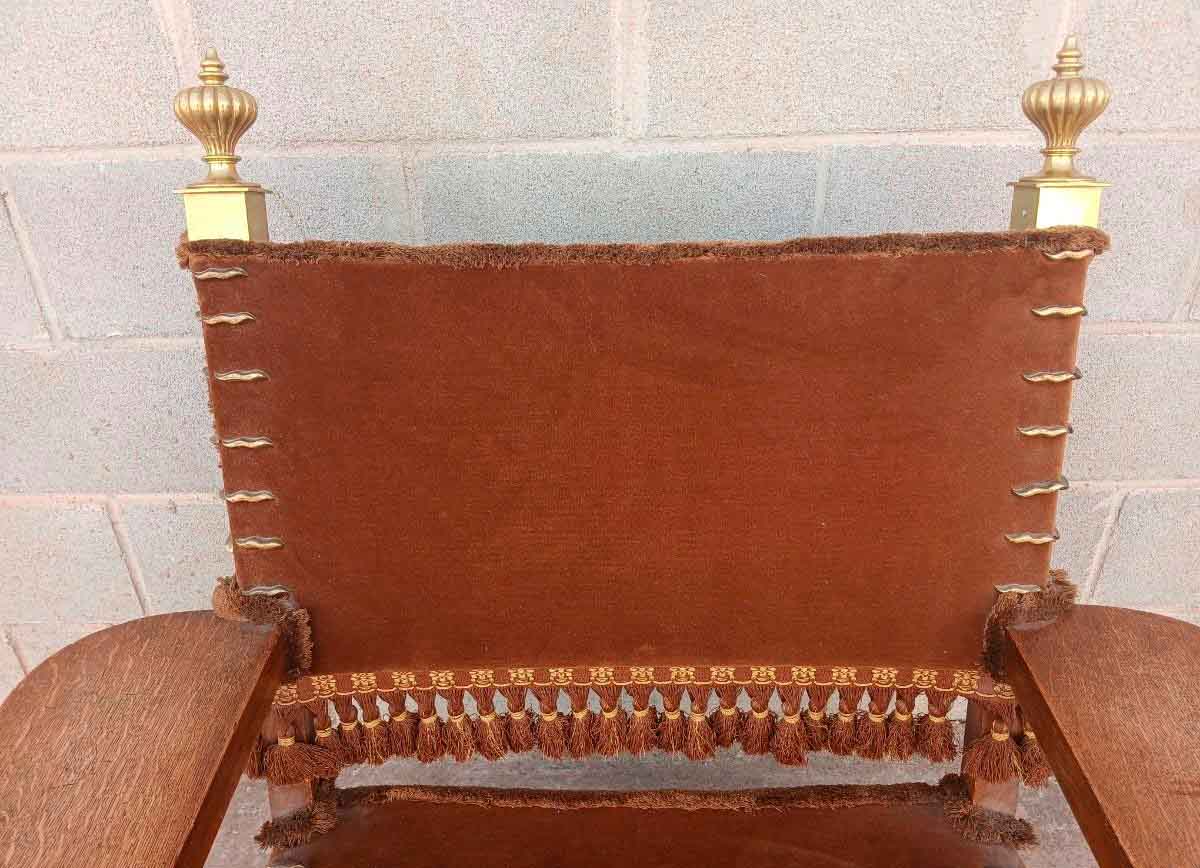 Sillón Frailero bajo antiguo diseño Brutalista Madrid 1970. Butaca Sillón antiguo de lectura. - Imagen 7