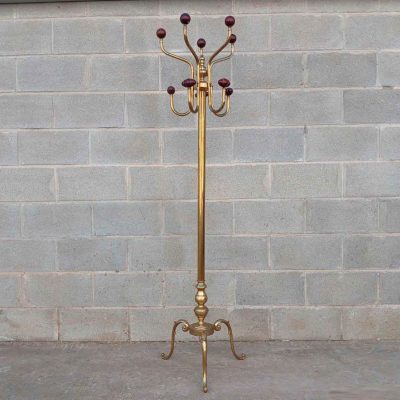 Perchero de pie antiguo vintage bronce latón. Mueble Perchero pie estilo Luis XV Luis XVI.