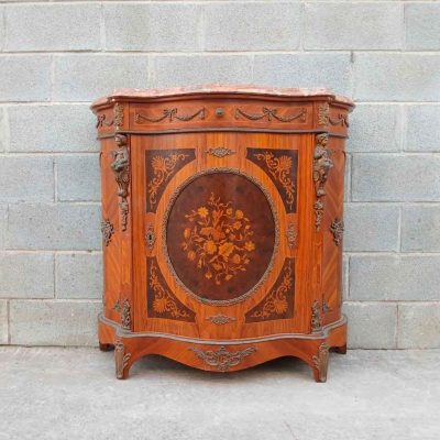 Entredós antiguo estilo Napoleón III. Pequeño Mueble Auxiliar Aparador isabelino Luis XV Luis XVI.