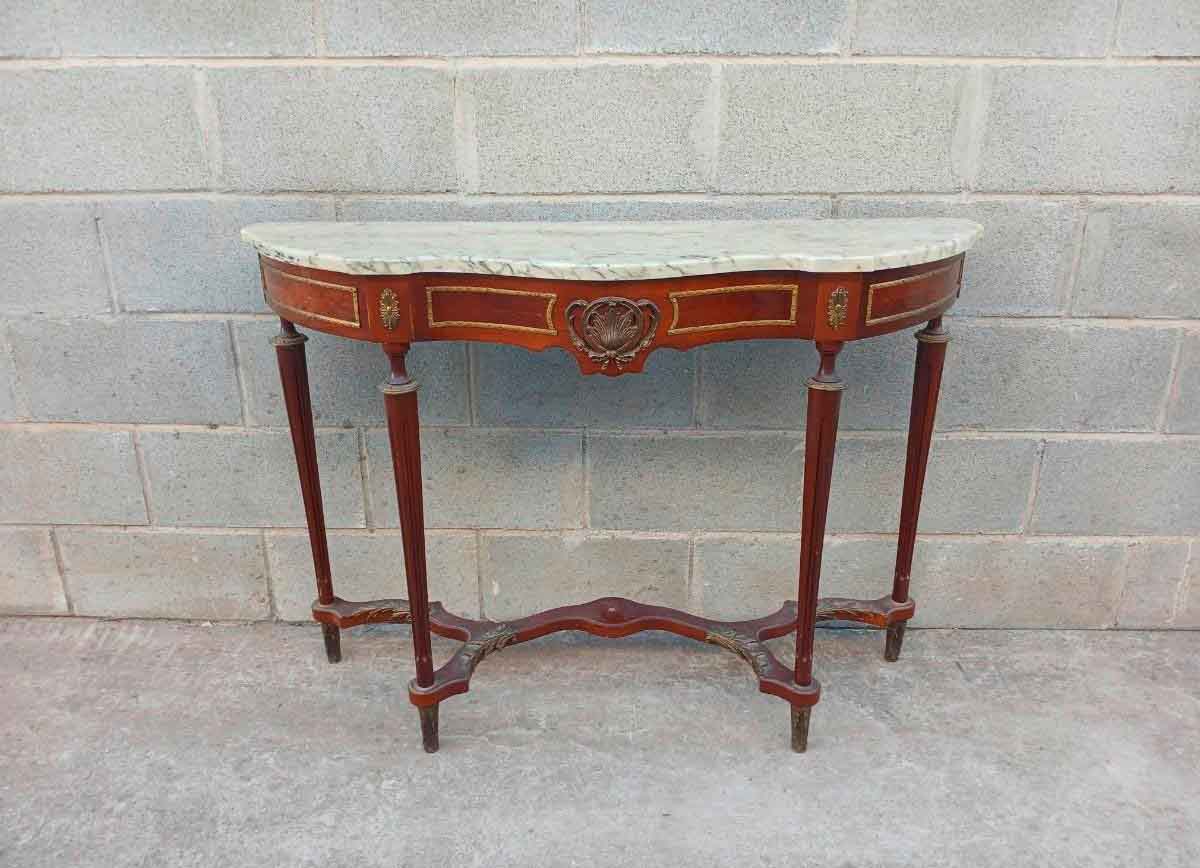 Consola antigua estilo Luis XV XVI. Mueble Consola antigua vintage estilo inglés Victoriano Isabelino.