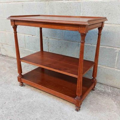 Mueble auxiliar Librero antiguo estilo inglés columnas. Estantería Librería Alacena Camarera vintage.