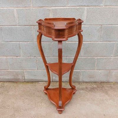 Columna pie pedestal antigua estilo Luis XV. Mueble Auxiliar Macetero antiguo estilo Isabelino.