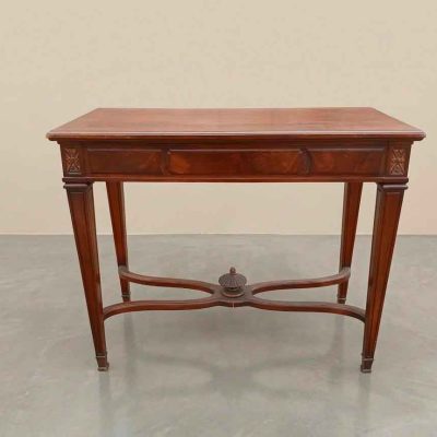 Consola antigua estilo inglés Victoriano. Mueble Mesa auxiliar antigua madera nogal Luis XVI.